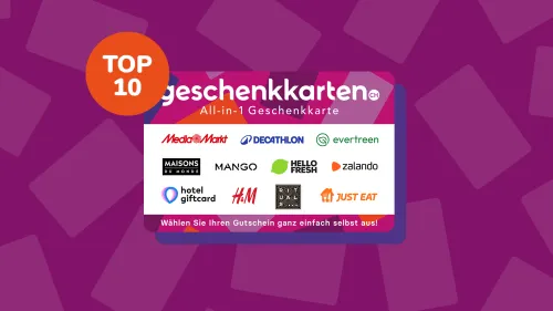 Top 10 beliebteste Geschenkkarten