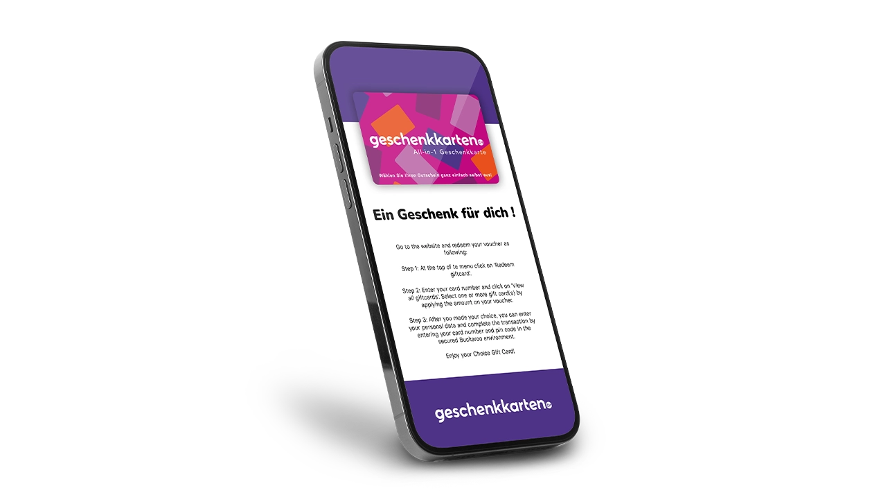 Digitale Geschenkkarten mit Firmenlogo