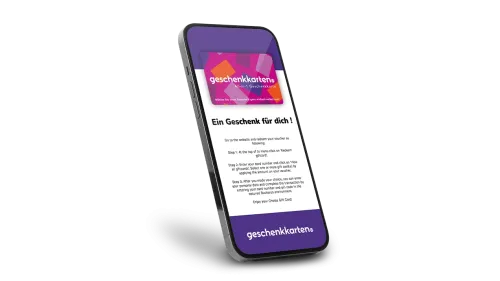 Digitale Geschenkkarten mit Firmenlogo